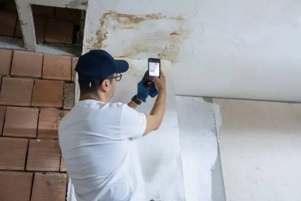 Certified specialist conducting mold testing to assess contamination levels